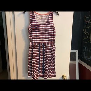 Red White and Blue Striped Dress